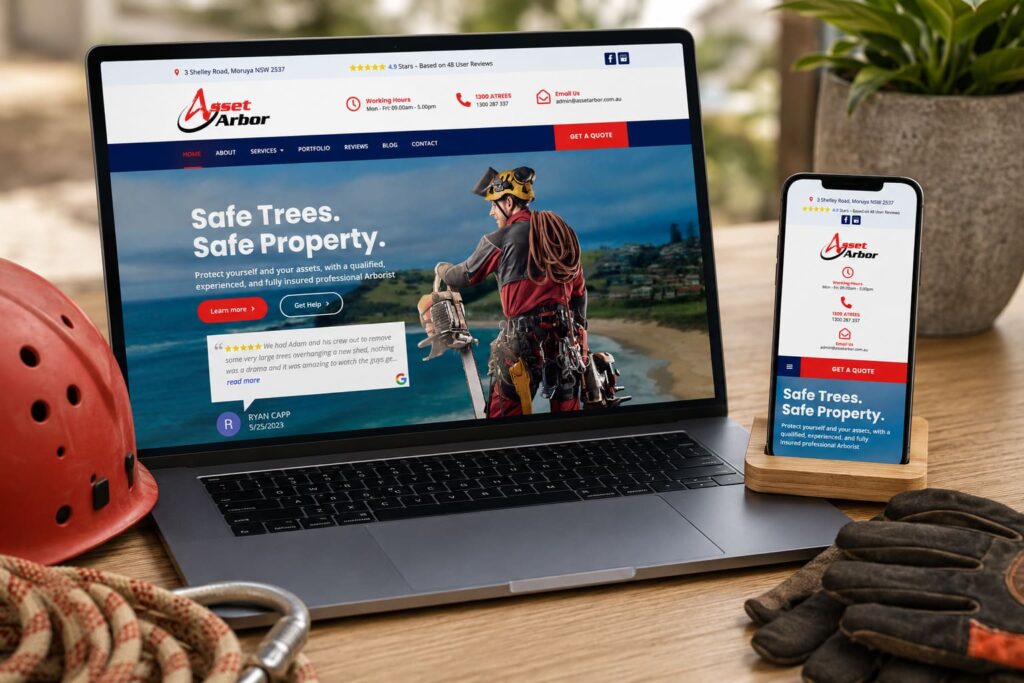 Asset Arbor Tree Services website by Boostable Marketing Agency