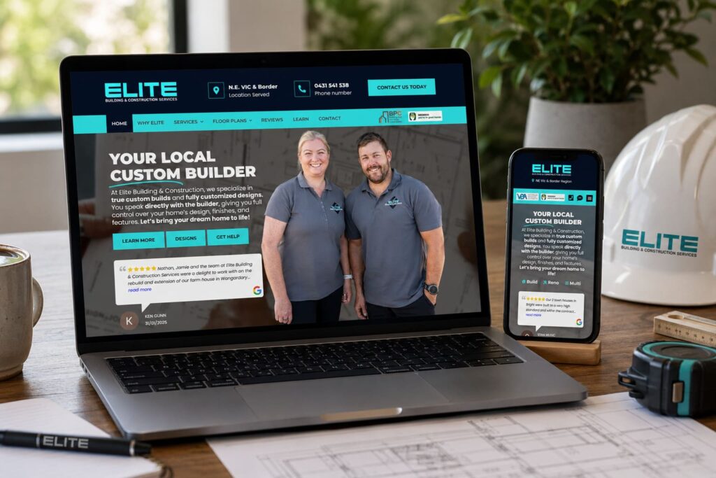 Elite Building & Construction website by Boostable Marketing Agency
