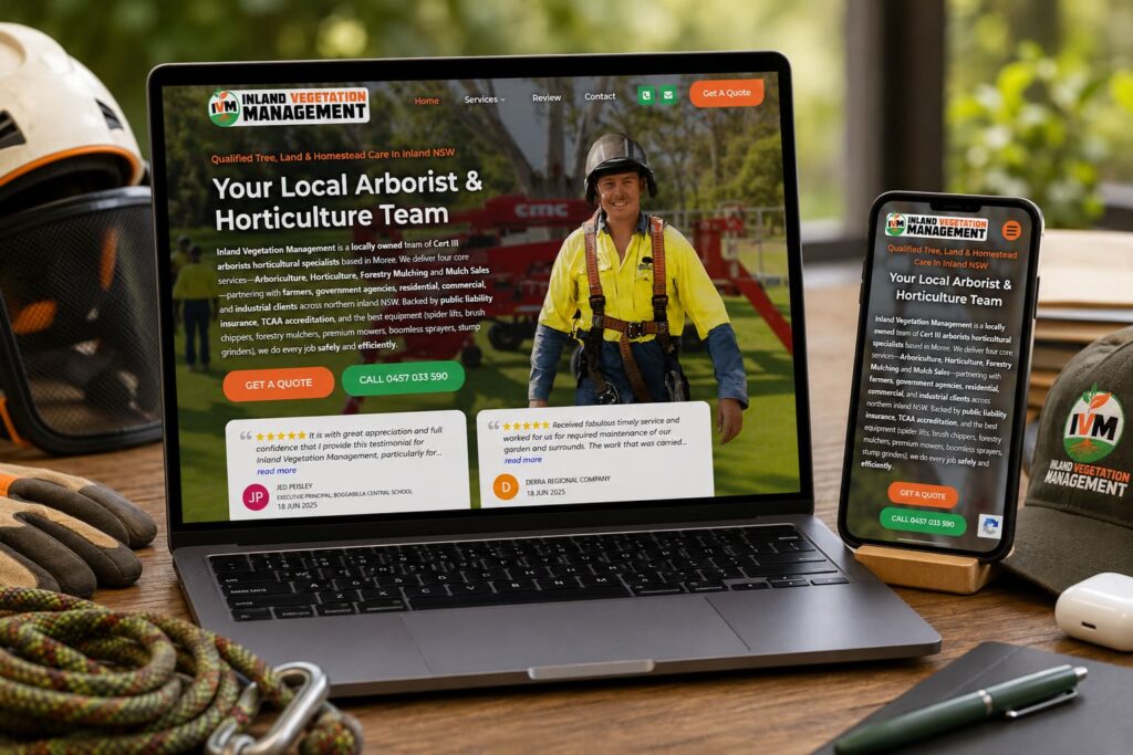 Inland Vegetation Management Moree website by Boostable Marketing Agency