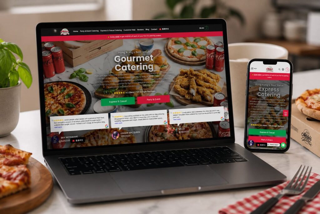 Little Mario's Catering Hong Kong website by Boostable Marketing Agency