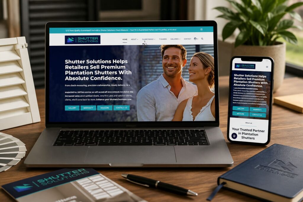 Shutter Solutions Australia website by Boostable Marketing Agency