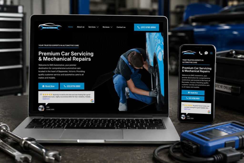 SMG Automotive Bayswater website by Boostable Marketing Agency