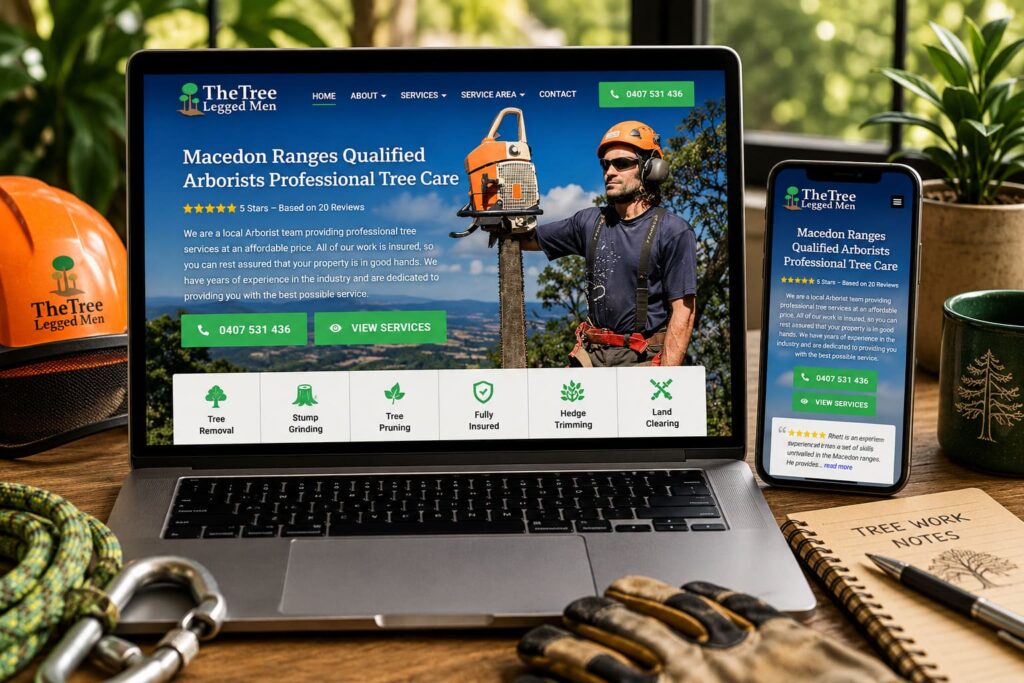 Tree Legged Men Macedon Ranges website by Boostable Marketing Agency