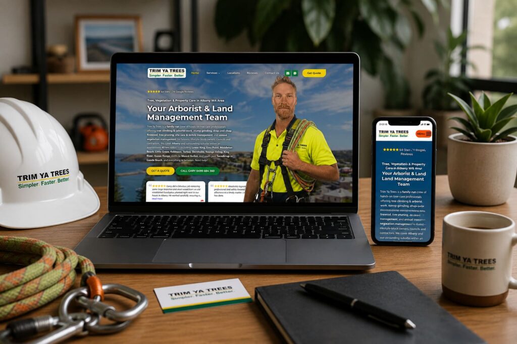 Trim Ya Trees Albany WA website by Boostable Marketing Agency